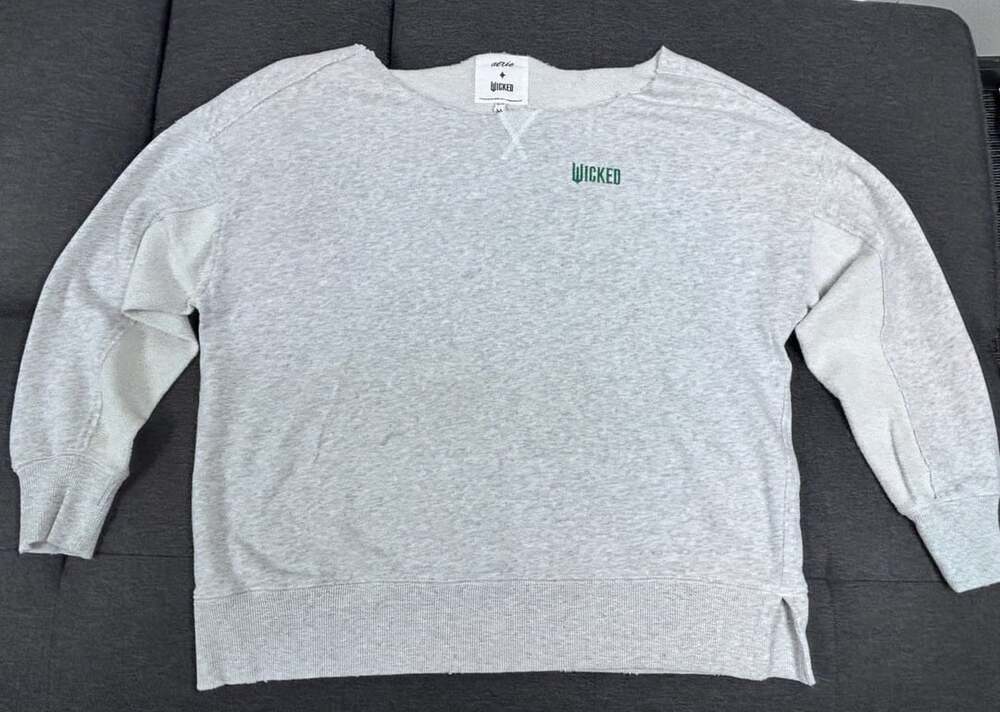 Aerie x Wicked Big Chill Crew Sweatshirt Gray